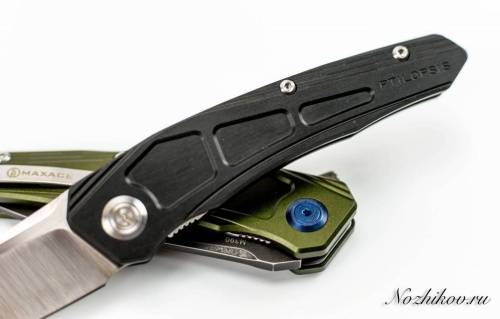 5891 Maxace Knife Maxace Ptilopsis Black фото 6