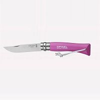 Нож складной Opinel Trekking №7 VRI Colored Tradition Fuchsia с темляком