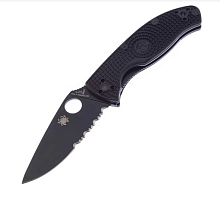Нож складной Tenacious Lightweight Spyderco черный