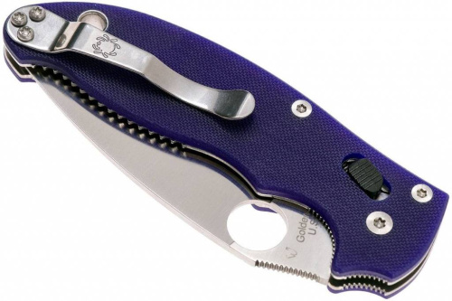 Складной нож Spyderco Manix 2 Blue 101GPDBL2 фото 10