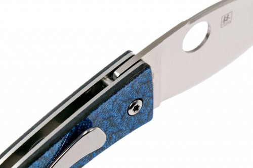 Складной нож Spyderco Lil' Lum Blue Nishijin - 205GFBLP фото 4 Складной нож Spyderco Lil' Lum Blue Nishijin - 205GFBLP фото 4